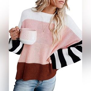 Sold! Long Sleeve Crew Neck Striped